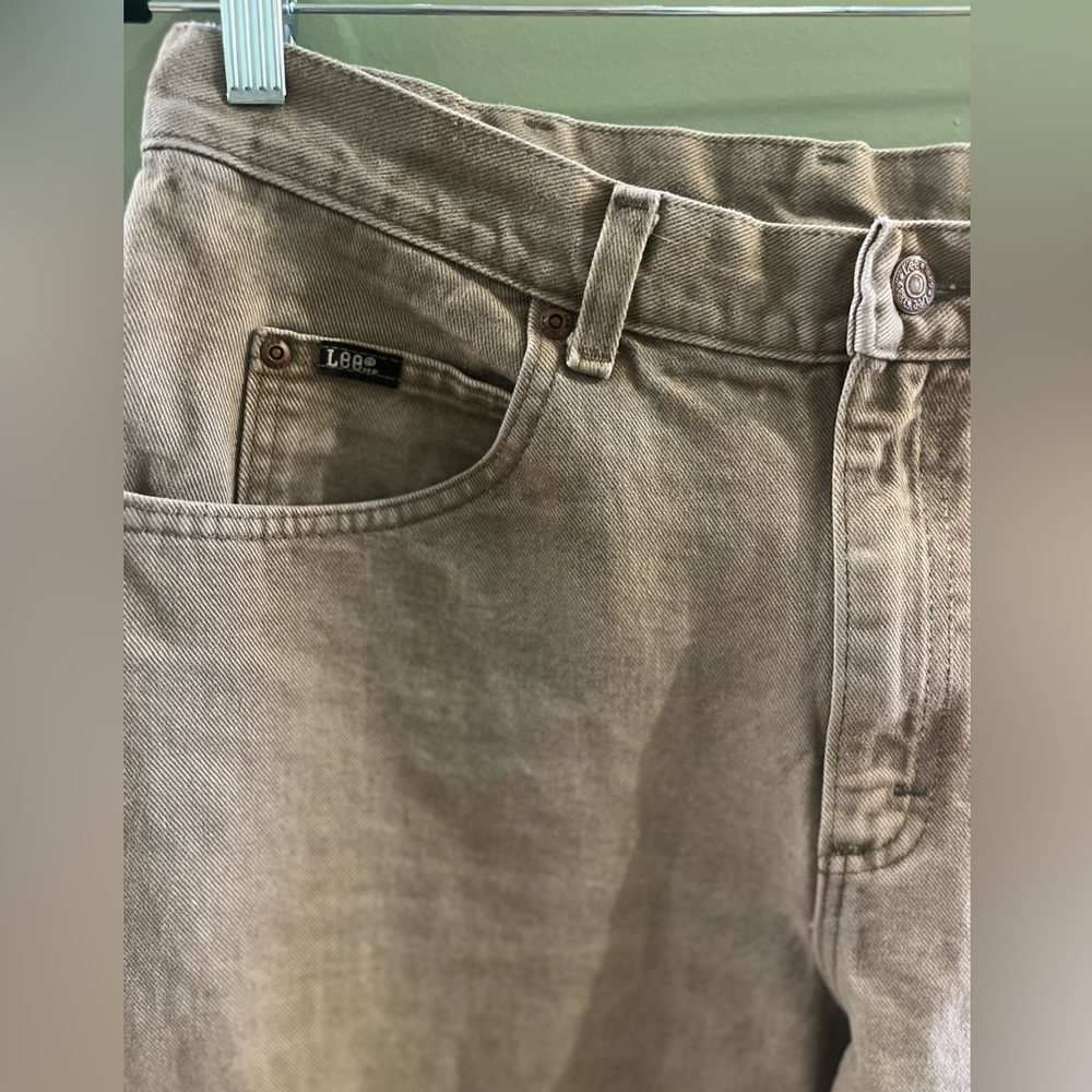 Vintage Pale Olive Green Lee Jeans, 32 Med/Lrg